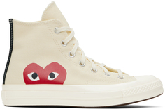 Высокие кроссовки Off-White Converse Edition PLAY Chuck 70 Comme des Garçons Play