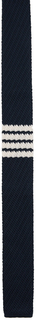 Темно-синий шелковый вязаный галстук с четырьмя перемычками Thom Browne