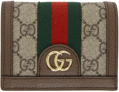 Бежевый бумажник GG Supreme Ophidia Bifold Gucci