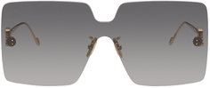 Золотые квадратные солнцезащитные очки Loewe