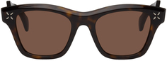 Квадратные солнцезащитные очки черепаховой расцветки ALAÏA