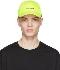 Желтая изогнутая кепка с логотипом Givenchy