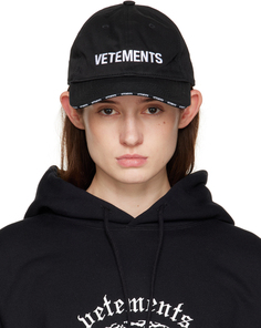 Черная легендарная кепка VETEMENTS