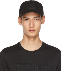 Черная кепка с логотипом FF Fendi