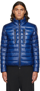 Синяя складная стеганая куртка на пуху Moncler Grenoble
