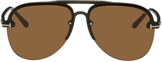 Коричневые махровые солнцезащитные очки TOM FORD