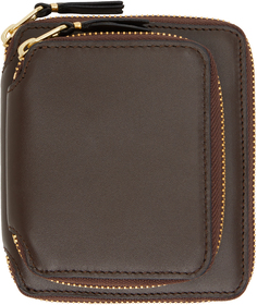 Коричневый кошелек Line с внешним карманом Comme des Garçons Wallets