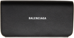 Черный бумажник Continental с логотипом Balenciaga