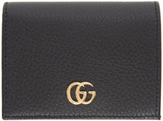 Маленький черный кошелек-футляр для карт GG Marmont Gucci