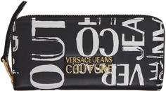 Черный кошелек с принтом Versace Jeans Couture