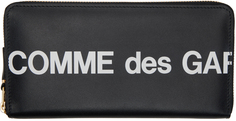 Черный кошелек с огромным логотипом Comme des Garçons Wallets