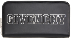 Черный длинный кошелек на молнии Givenchy