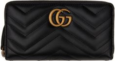 Черный кошелек на молнии GG Marmont Gucci