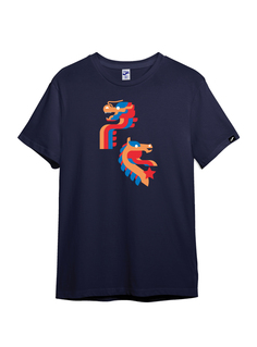 Футболка JOMA "Конь и дракон", тёмно-синяя (M) ПФК ЦСКА