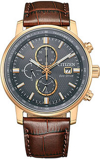 Японские наручные мужские часы Citizen CA0843-11H. Коллекция Eco-Drive