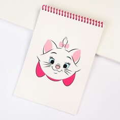Блокнот а5, на гребне, 40 листов, коты аристократы Disney