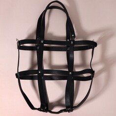 Портупея для сумки из искуственной кожи, 43 × 35 × 15 см, цвет черный/серебряный Арт Узор