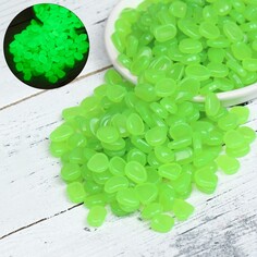 Декоративные камни для аквариума, светящиеся, 8-11 мм, 200 г, зеленые