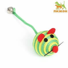 Шарик-мышь из текстиля, 4,2 см, зеленая Пижон