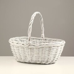 Корзина плетеная, 37х30х14/34 см, лоза NO Brand