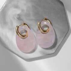 Серьги-бублики 3,5 х 2,5см, d=2см NO Brand