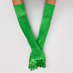 Карнавальный аксессуар- перчатки 55см, цвет зеленый Страна Карнавалия