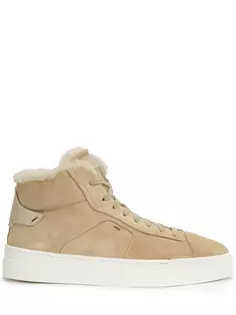 Кеды замшевые на меху Santoni