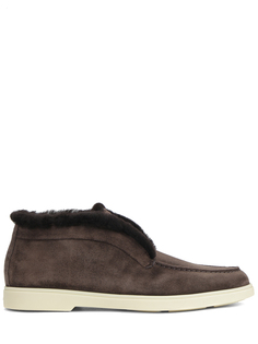 Ботинки замшевые на меху Santoni
