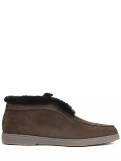 Ботинки замшевые на меху Santoni