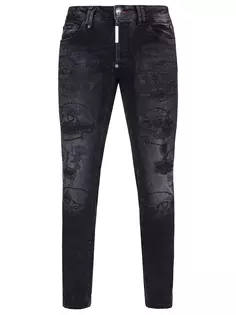 Джинсы Slim Fit с принтом Philipp Plein