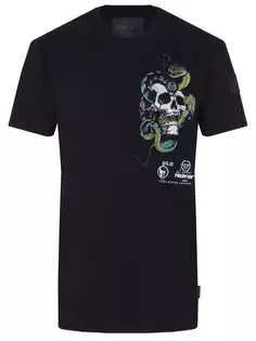 Футболка хлопковая с принтом Philipp Plein