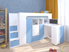 Кровати для подростков Подростковая кровать РВ-Мебель чердак Астра 11 (белый)