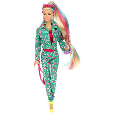Куклы и одежда для кукол Карапуз Кукла в розово-зелёном брючном костюме София 29 см