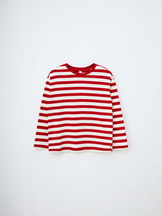 Лонгслив оверсайз в полоску для девочек