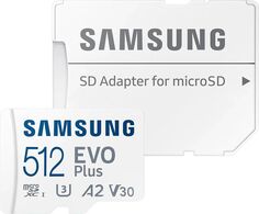 Карта памяти Samsung MB-MC512KARU 512Gb microSDXC Evo Plus + SD адаптер