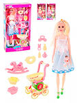 Набор Наша игрушка Маленькая мама, 10 предметов, в комплекте кукла и пупс, в ассортименте, коробка (003B)
