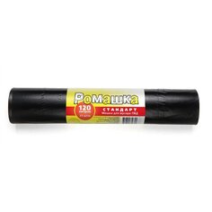 Пакеты для мусора 120 л, 25 шт, 70х110 см, Ромашка, Стандарт, ВР-0066 Romashka