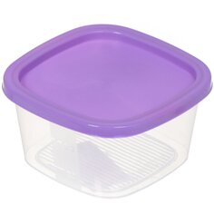 Контейнер пищевой пластик, 0.5 л, квадратный, Мультипласт, MPG5965