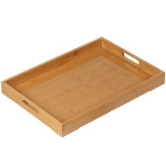 Поднос бамбук, 36х33 см, прямоугольный, с ручками, Y4-7927