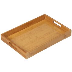 Поднос бамбук, 40х28 см, прямоугольный, с ручками, Y4-7926