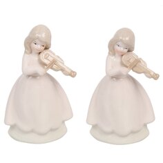 Фигурка декоративная керамика, Девочка со скрипкой, 6х12 см, Y6-10651