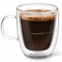 Кружка стекло, 350 мл, Quiet, двойные стенки, Apollo, QUT-350