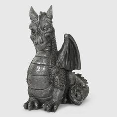 Декоративная Новогодняя фигура Полиформ Символ года Дракон сталь 45 см Poliform