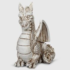 Декоративная Новогодняя фигура Полиформ Символ года Дракон антик 45 см Poliform