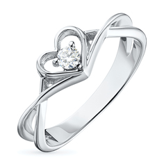 Кольцо из серебра э0612кц04200817_white ЭПЛ Даймонд