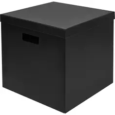 Коробка складная для хранения 30x31x31 см картон черный 2 шт Storidea