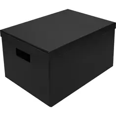 Коробка складная для хранения 27x35x20 см картон черный 2 шт Storidea