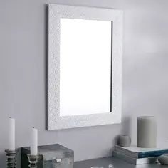 Зеркало в раме «Мозаика» 50х70 см цвет белый Без бренда