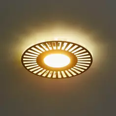 Светильник встраиваемый круглый Gauss Backlight BL135 с LED-подсветкой под отверстие 65 мм, 1.5 м², цвет чёрный