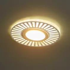 Светильник точечный встраиваемый круглый Gauss Backlight BL136 с LED-подсветкой под отверстие 65 мм, 1.5 м², цвет белый